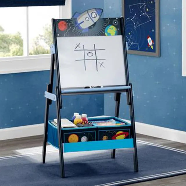 Delta Children Space Adventures Wooden Activity Easel With Storage