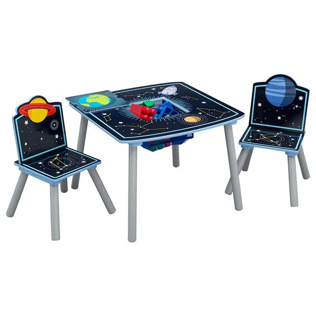 Delta Children Space Adventures Kids Wood Table And Chair Set With Storage