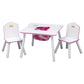 Delta Children Princess Crown Kids Chair Set And Table - White/Pink