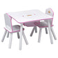 Delta Children Princess Crown Kids Chair Set And Table - White/Pink