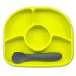 Bbluv Yumi Anti-Spill Silicone Plate & Spoon Set - Lime - Laadlee