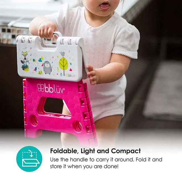 Bbluv Step Foldable Step Stool - Lime - Laadlee