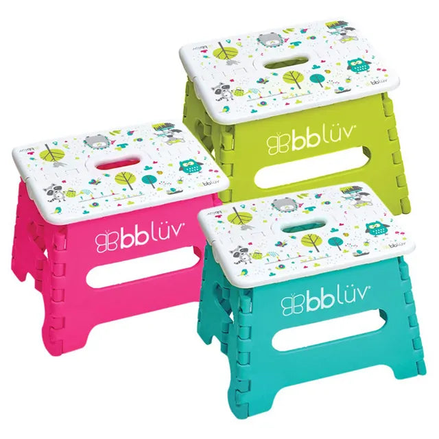 Bbluv Step Foldable Step Stool - Pink - Laadlee