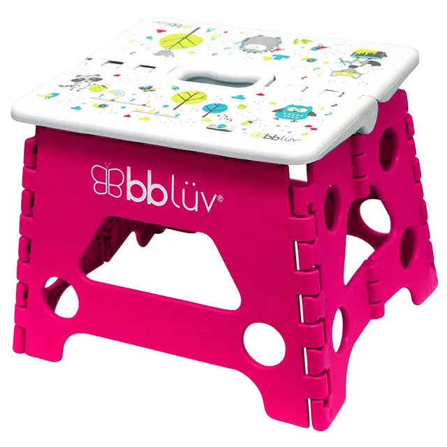 Bbluv Step Foldable Step Stool - Pink - Laadlee