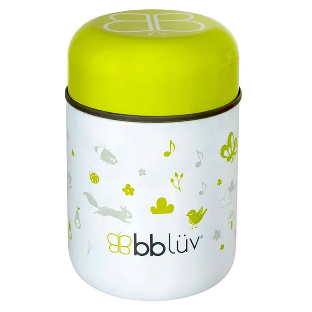 Bbluv Thermal Food Container With Spoon And Bowl - Lime Green - Laadlee