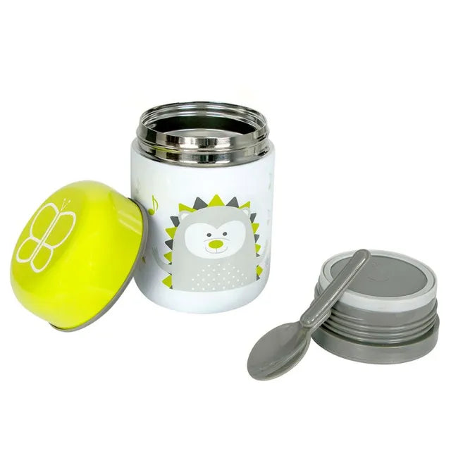 Bbluv Thermal Food Container With Spoon And Bowl - Lime Green - Laadlee