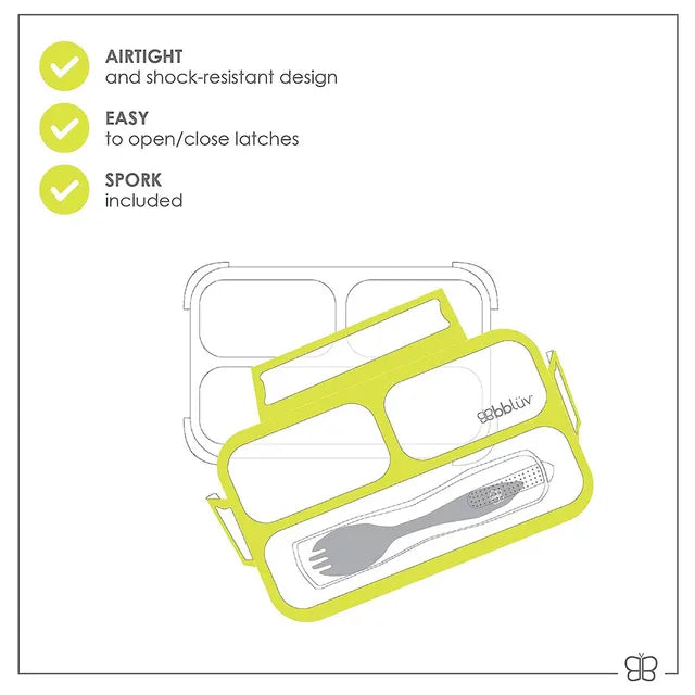 Bbluv Bento Lunch Box - Lime - Laadlee