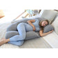 Pharmedoc U-Shape Full Body Pregnancy Pillow - Dark Grey