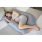 Pharmedoc U-Shape Full Body Pregnancy Pillow - Dark Grey