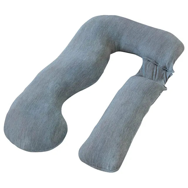 Pharmedoc U-Shape Full Body Pregnancy Pillow - Dark Grey - Laadlee