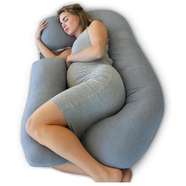 Pharmedoc U-Shape Full Body Pregnancy Pillow - Dark Grey - Laadlee