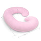 Pharmedoc C-Shape Pregnancy Pillow With Jersey Cover - Light Pink - Laadlee