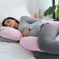 Pharmedoc C-Shape Pregnancy Pillow With Jersey Cover - Light Pink - Laadlee