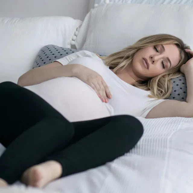 Pharmedoc U-Shape Pregnancy Pillow With Jersey Cover - Grey Stars - Laadlee