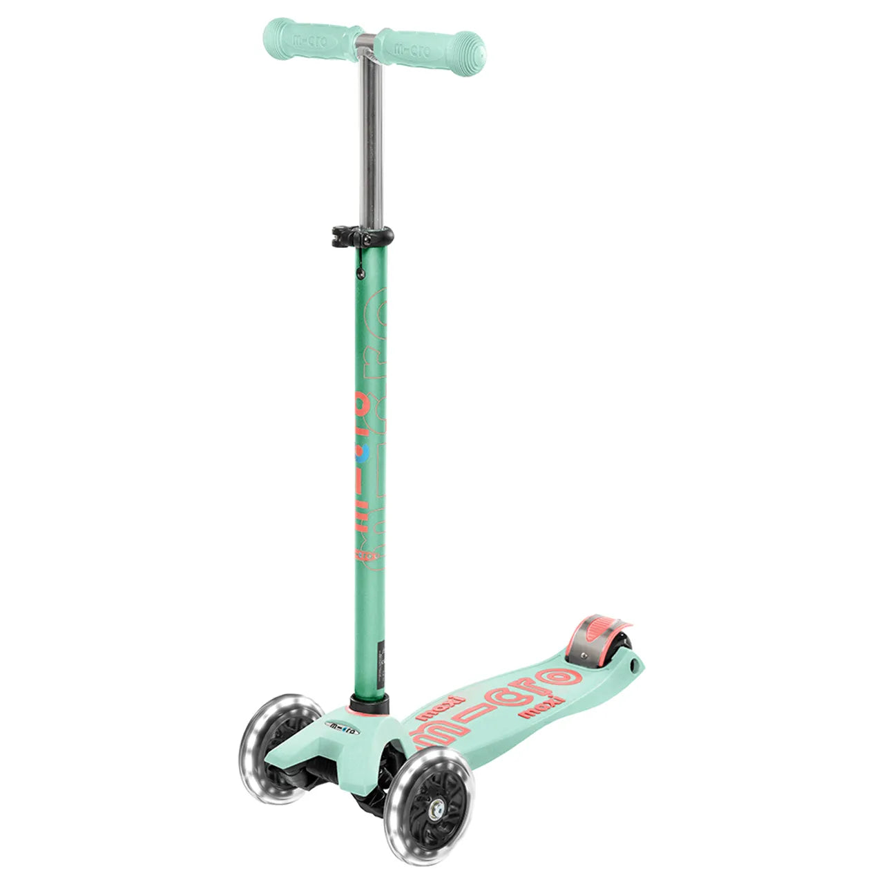 Micro Maxi Deluxe Scooter with LED Wheel - Mint - Laadlee