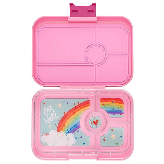 Yumbox Tapas 4 Compartment Rainbow Lunch Box - Capri Pink