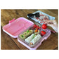 Yumbox Tapas 4 Compartment Rainbow Lunch Box - Capri Pink