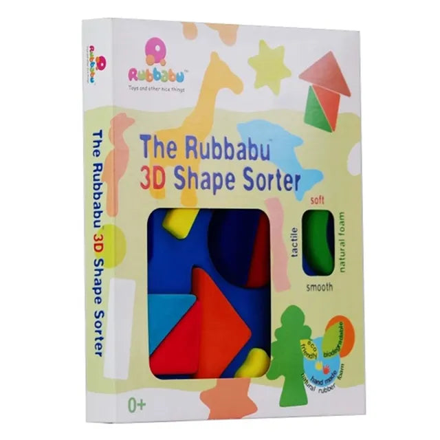 Rubbabu Soft Toy-3D Shape Sorter Geometrical Shapes