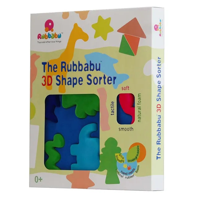 Rubbabu Soft Toy-3D Shape Sorter Animal Shapes