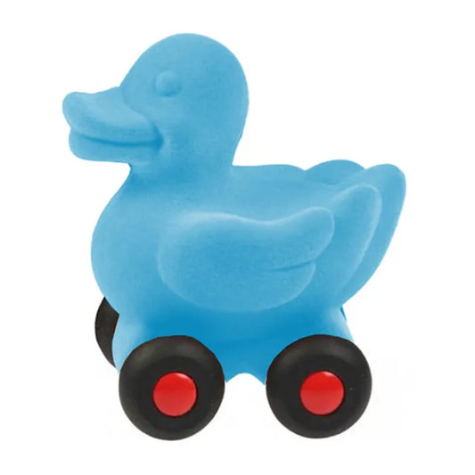 Rubbabu Aniwheelies Duck Small - Turquoise