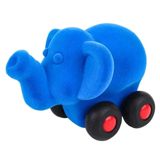 Rubbabu Aniwheelies Elephant Small - Blue