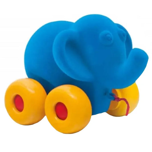 Rubbabu Aniwheelies Elephant Large - Blue