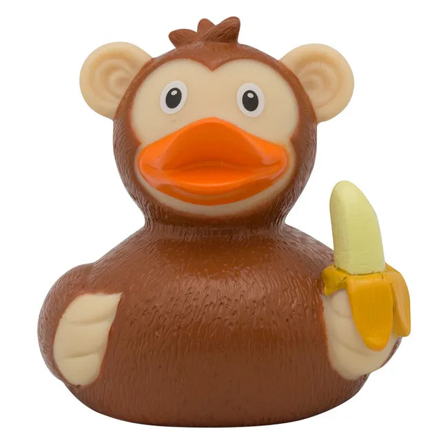 Lilalu Bath Toy Monkey Rubber Duck-Brown