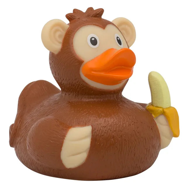 Lilalu Bath Toy Monkey Rubber Duck-Brown