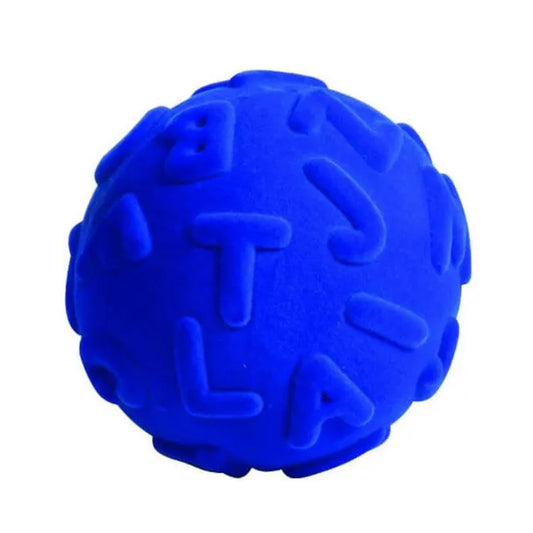 Rubbabu Soft Baby Toy Alphalearn Ball Uppercase - Blue