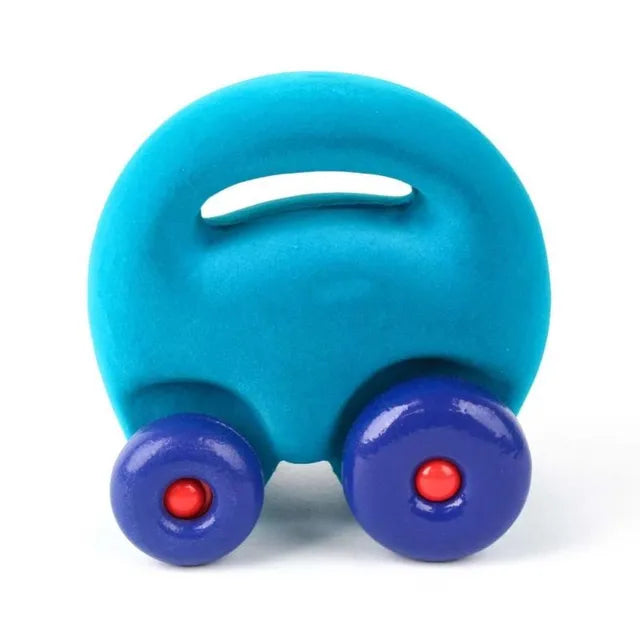 Rubbabu Soft Baby Toy Original Mascot Car - Turqoise