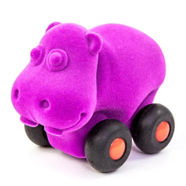 Rubbabu Aniwheelies Hippo Small - Purple