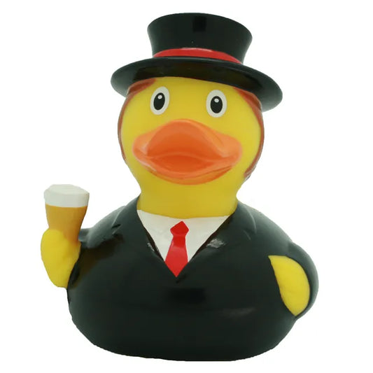 Lilalu Bath Toy Mini Groom Rubber Duck - Black