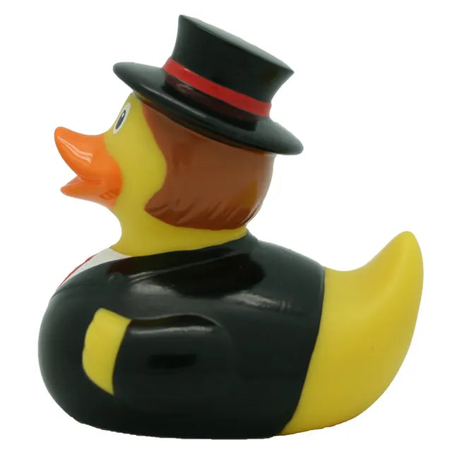 Lilalu Bath Toy Mini Groom Rubber Duck - Black