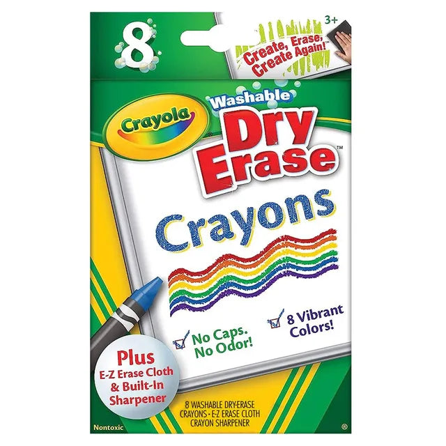 Crayola Dry-Erase Large Crayons - Pack of 8 - Laadlee