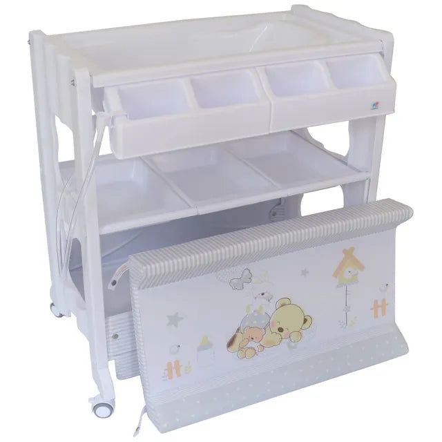TheKiddoz Changing Table with Bathtub - Circles - Laadlee