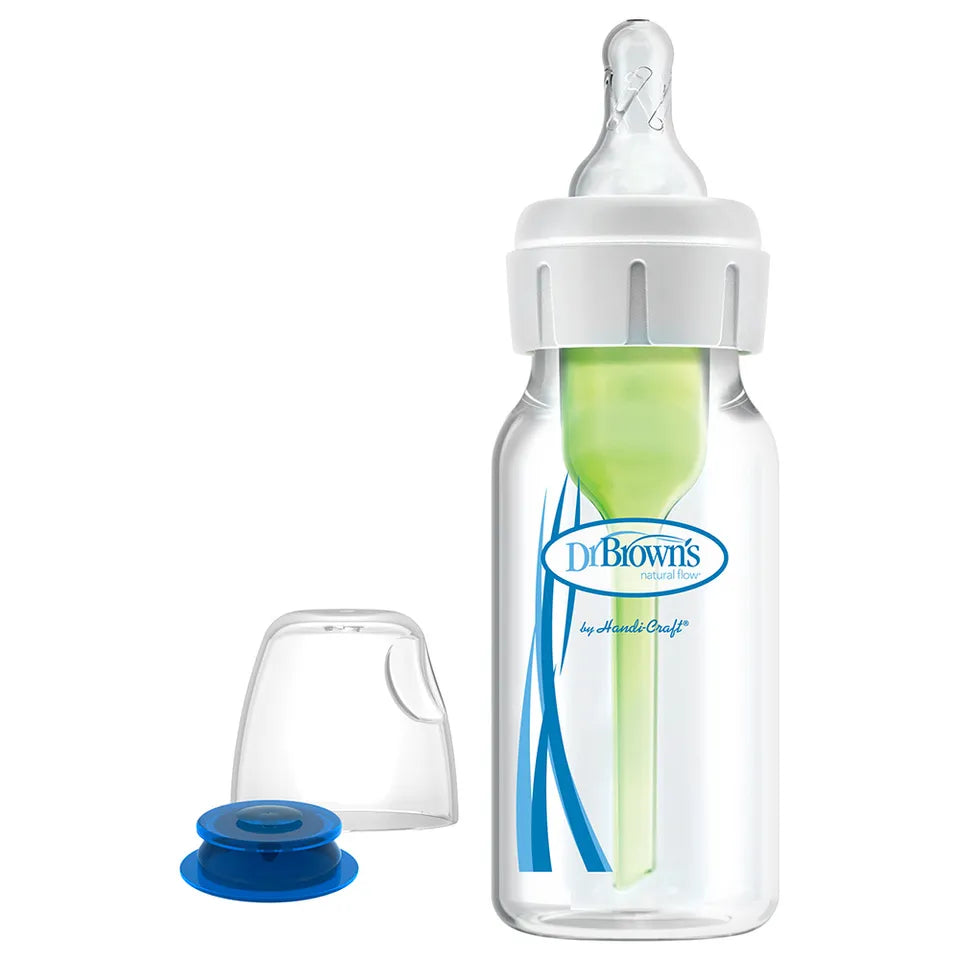 Dr. Brown's Narrow Options+ Bottle with Infant Paced Feeding Valve L1 Nipple Extra Valve 120ml - Laadlee