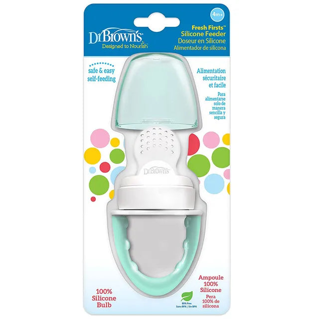 Dr. Brown's Fresh Firsts Silicone Feeder - Mint - Laadlee