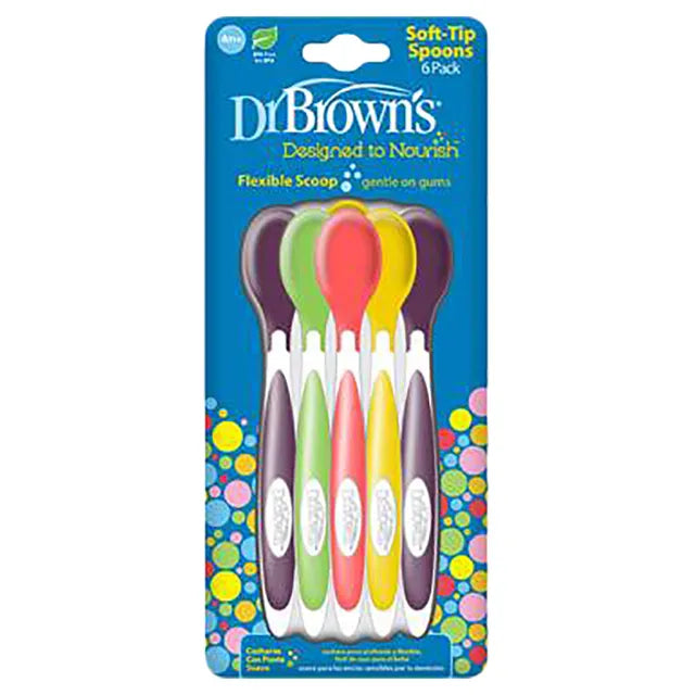 Dr. Brown's Soft-Tip Spoon-  Pack of 6 - Laadlee