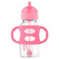 Dr. Brown's PP Wide Neck Sippy Straw Bottle with Silicone Handles 270ml - Pink