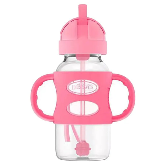 Dr. Brown's PP Wide Neck Options+ Pink Hearts Bottle with Sippy Spout 270ml