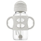 Dr. Brown's PP Wide Neck Sippy Straw Bottle with Silicone Handles 270ml - Gray