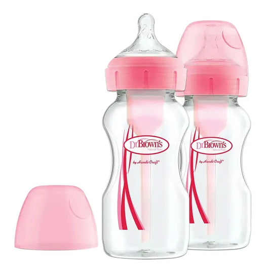 Dr. Brown's PP Wide Neck Options+ Bottle 270ml - Pink, Pack of 2