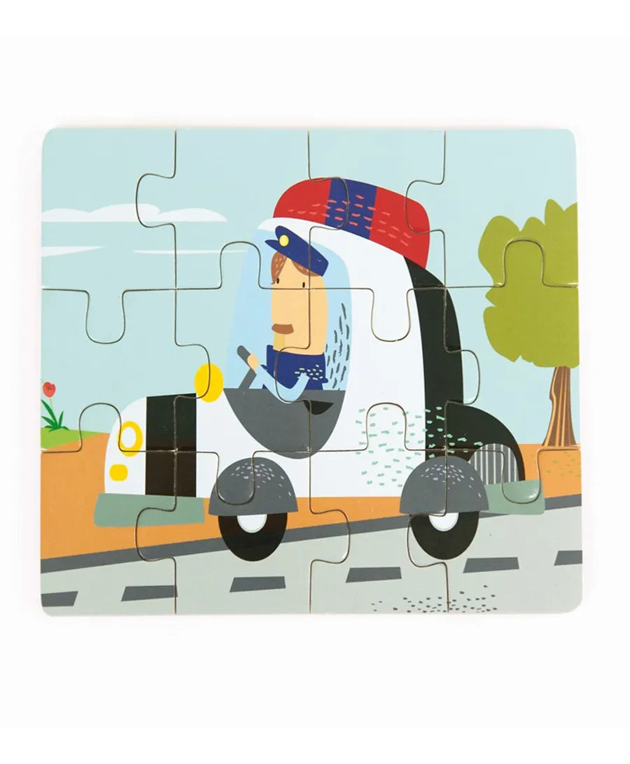 Andreu Toys 4 Puzzles Diorama Transport - Laadlee