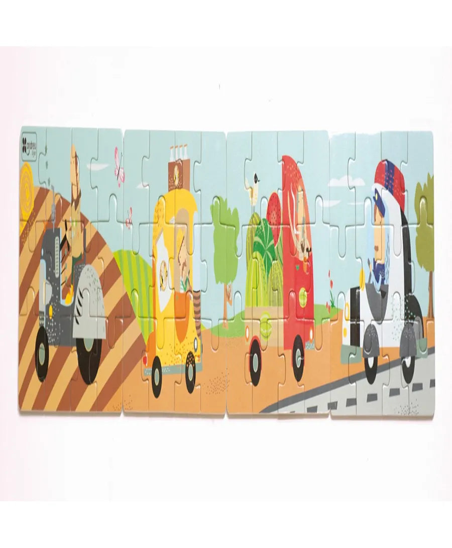 Andreu Toys 4 Puzzles Diorama Transport - Laadlee