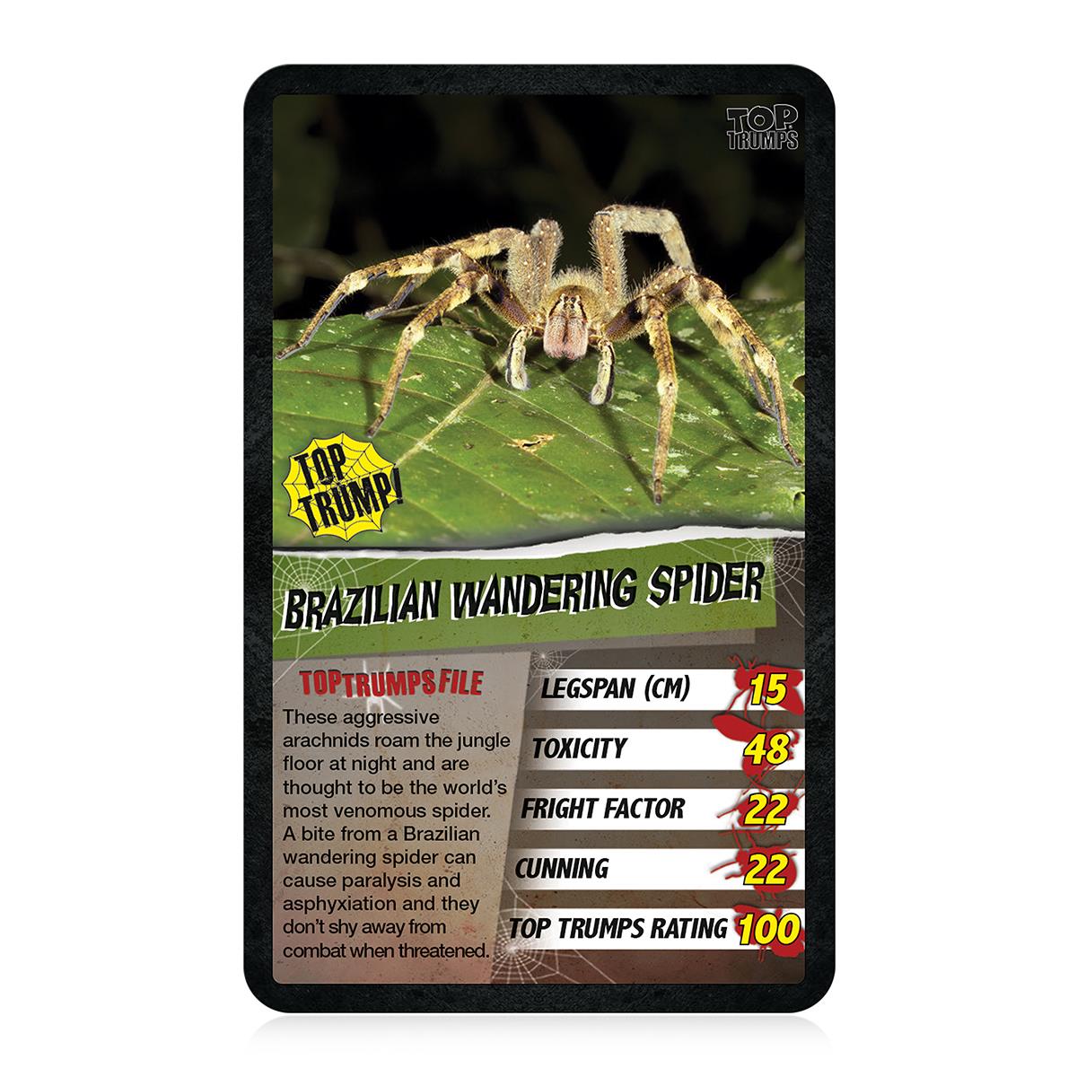 Winning Moves Top Trumps Spiders Card