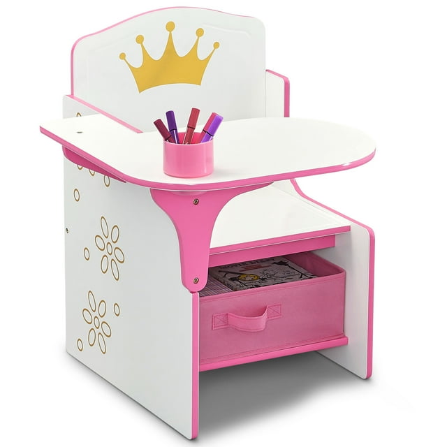 Delta Children Princess Crown Chair Desk With Storage Bin