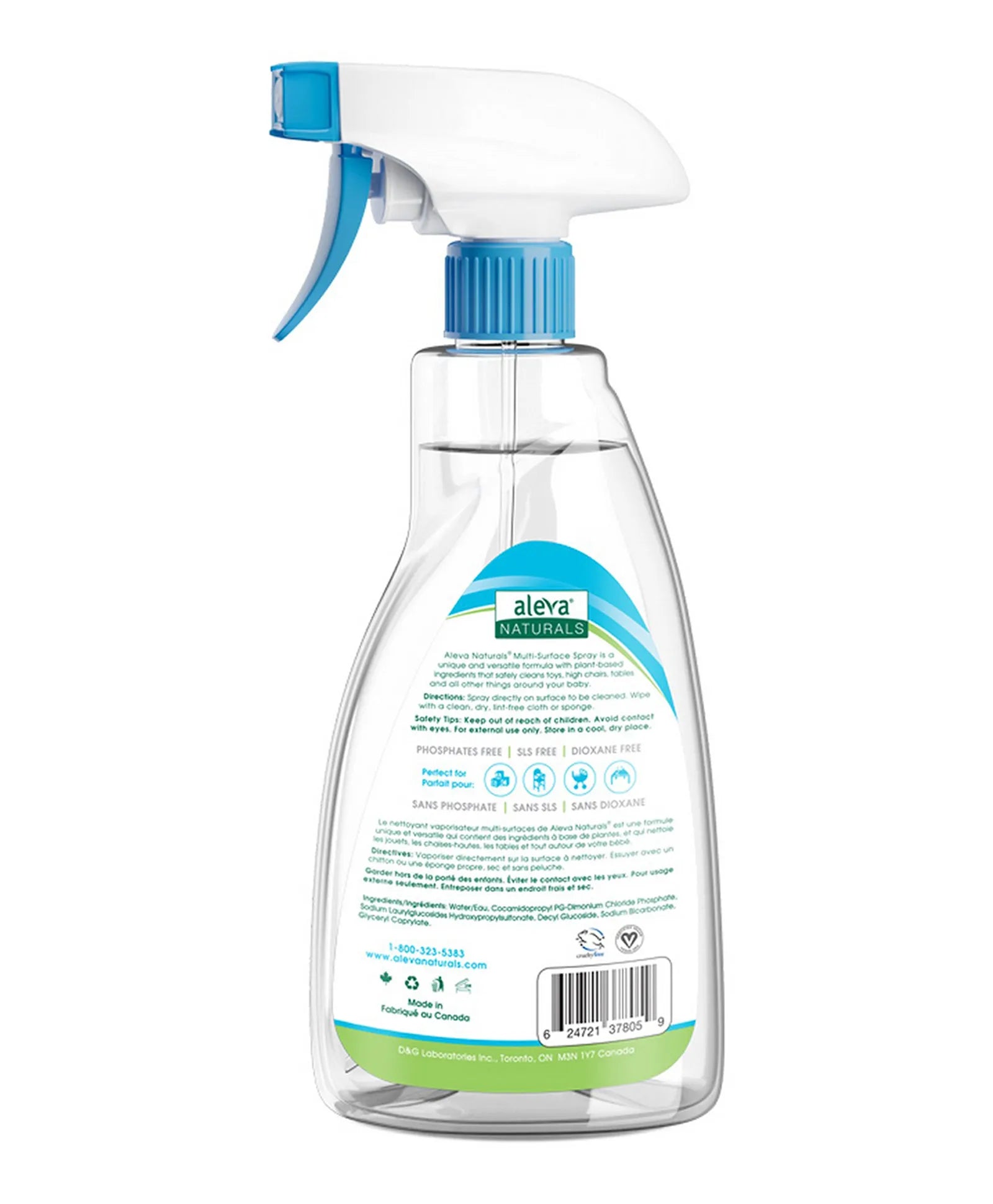 Aleva Naturals Multi-Surface Spray - Fragrance Free - 500ml - Laadlee