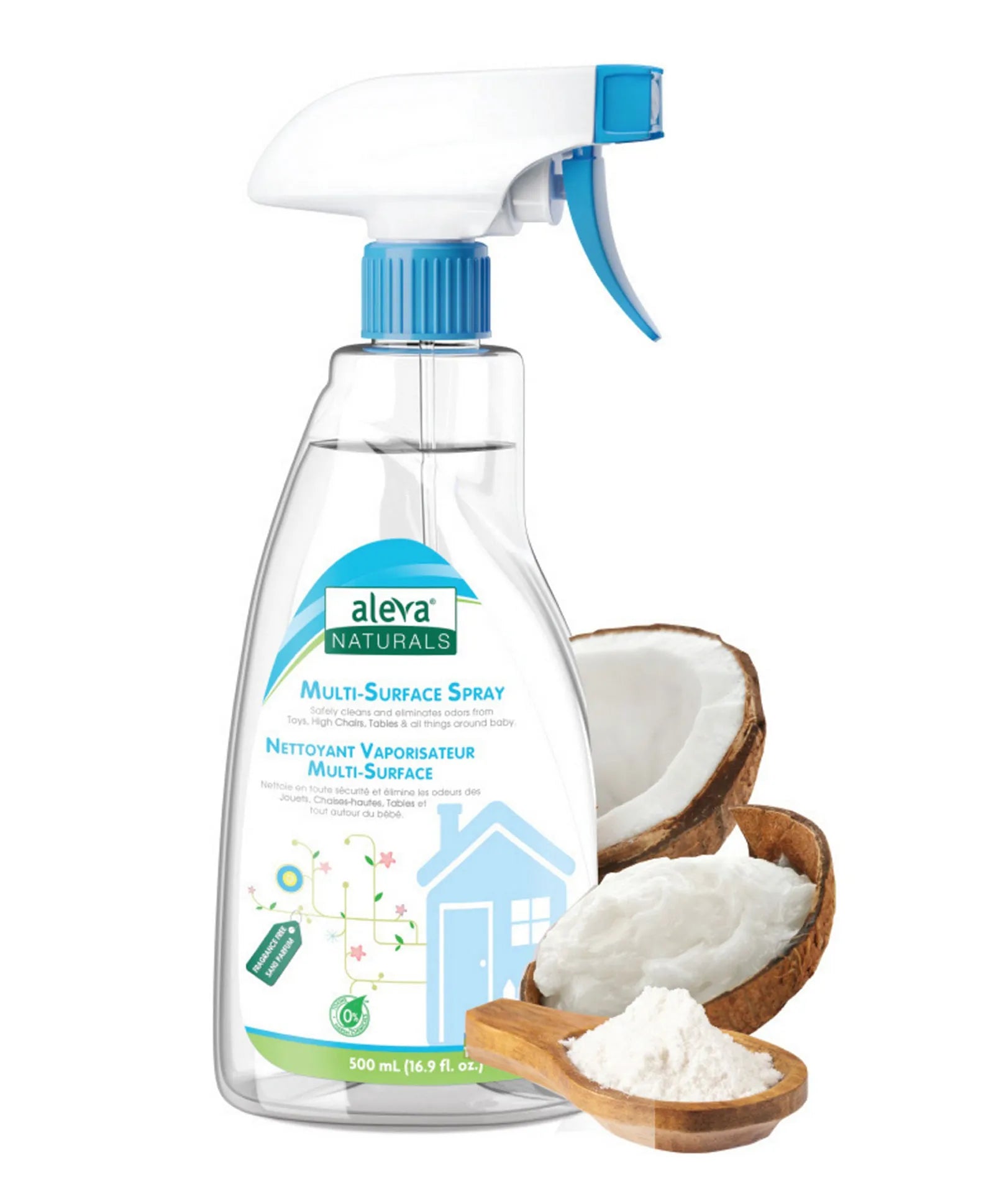 Aleva Naturals Multi-Surface Spray - Fragrance Free - 500ml - Laadlee