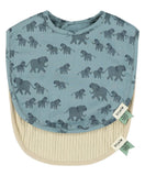 Trixie Enchanting Elephant & Cream Newborn Bibs (Pack of 2)
