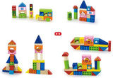 Viga Wooden Blocks City - 75Pcs